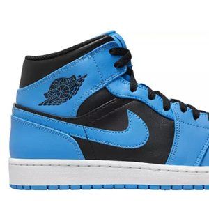Blue on black air Jordans